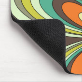 Groovy 60s 70sヒッパイフラワーブラウンレトロデイジー マウスパッド (コーナー)