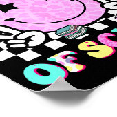 Groovy 67 Days Of School Smile Face Teacher Kids W ポスター (角)