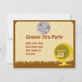 Groovy 70のディスコパーティー 招待状 (裏面)
