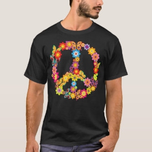 Groovy 70のバタフライピースシンボルシャツシャツレトロCos Tシャツ