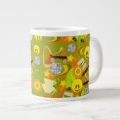 Groovy 70のパターン ジャンボコーヒーマグカップ (正面右)