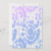 Groovy 70のパーティーパステル絞り染め誕生日 招待状 (裏面)