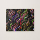 Groovy 70の波型ヒッピーサイケデリック ジグソーパズル (横)