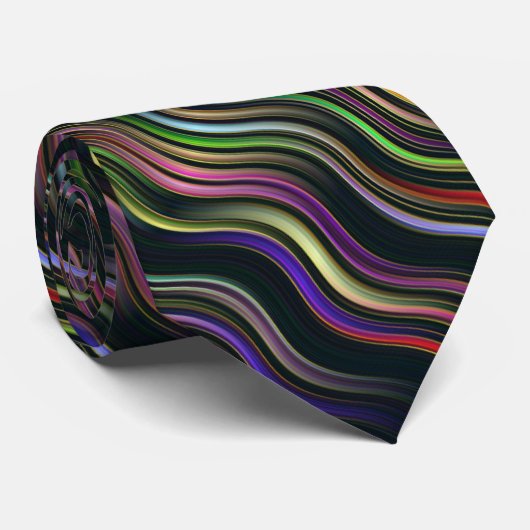 Groovy 70の波型ヒッピーサイケデリック ネクタイ (ロール)