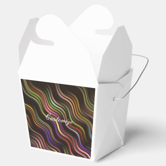 Groovy 70の波型ヒッピーサイケデリック フェイバーボックス (オープン)