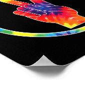 Groovy 70の絞り染め-ヴィンテージT型レトロパーティー ポスター (角)