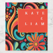 Groovy 70の鮮やかスタイル ワインラベル (シングルラベル)