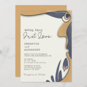 Groovy 70ファンシーsのVibesを愛しているもの結婚はない 招待状 (正面/裏面)