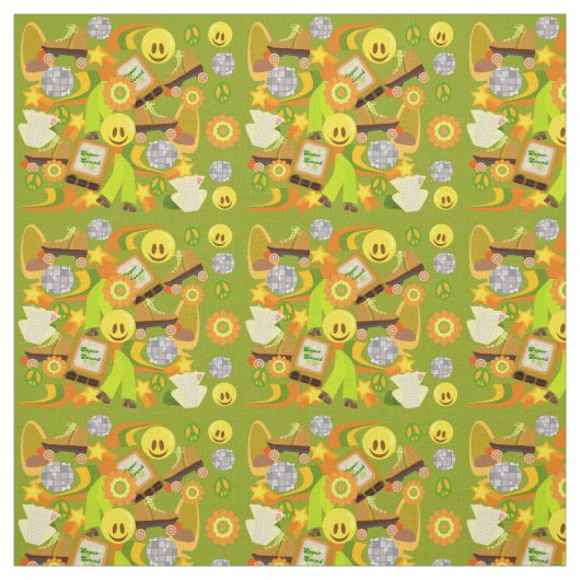 Groovy 70年代すごいメガパターン ファブリック (見本)