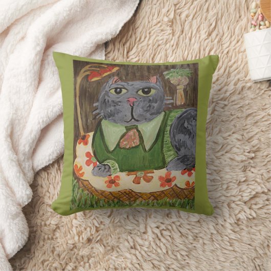 Groovy 70年代の猫 クッション (ブランケット)