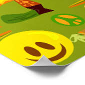 Groovy 70年代パターン ポスター (角)