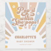 Groovy 70sサンボホおもしろい赤ちゃんシャワー特典 ワインラベル (シングルラベル)