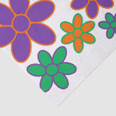 Groovy 70sスタイルフラワーティッシュペーパー 薄葉紙 (詳細)