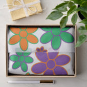 Groovy 70sスタイルフラワーティッシュペーパー 薄葉紙 (ギフト)