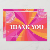 Groovy 70sディスコパーティーサンキューカードSARA サンキューカード (正面/裏面)