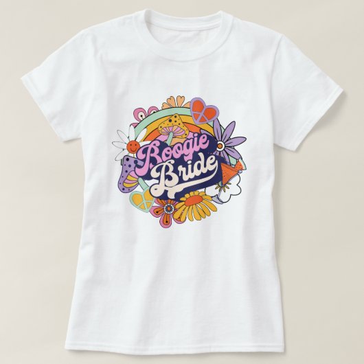Groovy 70sバチェロレッテブギーブライドID929 Tシャツ (デザイン正面)