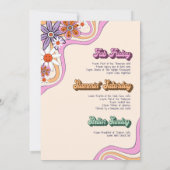 Groovy 70sバチェロレッテ週末ID929招待状 招待状 (裏面)