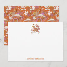 Groovy 70sヒッパイピースオレンジオレンジカスタムバルミツワー