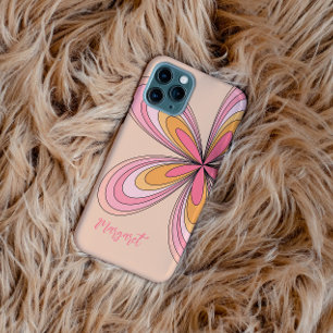 Groovy 70sヒッパイフラワーピーチファズデイジー名 iPhone 11 ケース