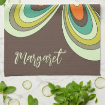 Groovy 70sヒッパイフラワーブラウンレトロデイジー名