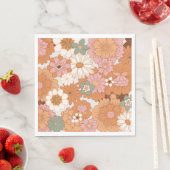 Groovy 70sヒッピーフローラベビーシャワーナプキン スタンダードランチョンナプキン (インサイチュ)