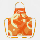 Groovy 70sヒッピー美的パターンアートデザイン エプロン (正面)