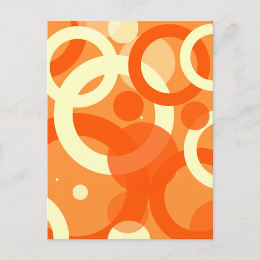 Groovy 70sヒッピー美的パターンアートデザイン ポストカード (正面)