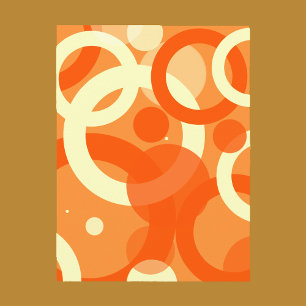 Groovy 70sヒッピー美的パターンアートデザイン ポストカード