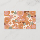 Groovy 70sヒッピー赤ちゃんシャワーブックベビーカード 名刺 (裏面)