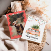 Groovy 70sフォトクリスマスカード シーズンカード