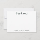 Groovy 70sボ自然ホ抽象芸術ストライプカスタム サンキューカード (正面)