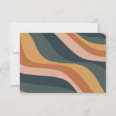 Groovy 70sボ自然ホ抽象芸術ストライプカスタム サンキューカード (裏面)