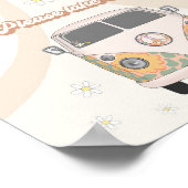 groovy 70sレトロな好意のサイン ポスター (角)