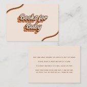 Groovy 70sレトロタイポグラフィブックスベビーレインボー エンクロージャーカード (正面/裏面)