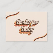 Groovy 70sレトロタイポグラフィブックスベビーレインボー エンクロージャーカード (正面)