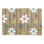 Groovy 70sレトロヒッパイフラワーパワーレディバグ 枕カバー (正面)