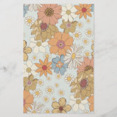 groovy 70sレトロ赤ちゃんシャワーゲームベビービンゴ (裏面)