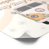 groovy 70sレトロ赤ちゃんシャワー歓迎サイン ポスター (角)