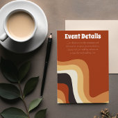 Groovy 70s燃えたオレンジボホ結婚のイベント詳細 エンクロージャーカード