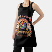 Groovy 70s絞り染めヴィンテージ70sレトロフラワーヒッピー エプロン (インサイチュ)