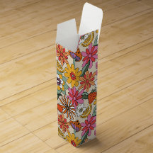 Groovy 70s、オレンジ、ピンク、グリーンフローラ