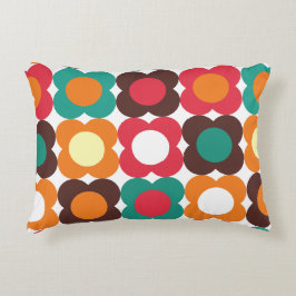 Groovy 70s Retro Flower Pattern | Bold Boho Floral アクセントクッション