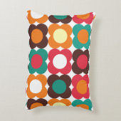 Groovy 70s Retro Flower Pattern | Bold Boho Floral アクセントクッション (裏面(縦))