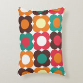 Groovy 70s Retro Flower Pattern | Bold Boho Floral アクセントクッション (正面(垂直))