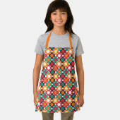 Groovy 70s Retro Flower Pattern | Bold Boho Floral エプロン (インサイチュ)