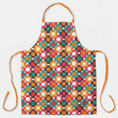 Groovy 70s Retro Flower Pattern | Bold Boho Floral エプロン (正面)