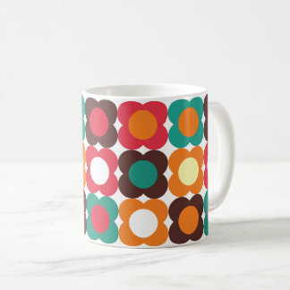 Groovy 70s Retro Flower Pattern | Bold Boho Floral コーヒーマグカップ