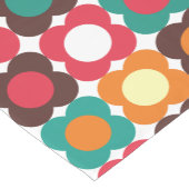 Groovy 70s Retro Flower Pattern | Bold Boho Floral ショートテーブルランナー (コーナー)