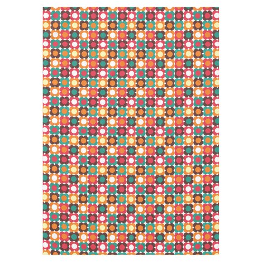 Groovy 70s Retro Flower Pattern | Bold Boho Floral テーブルクロス (正面)