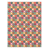 Groovy 70s Retro Flower Pattern | Bold Boho Floral テーブルクロス (正面)